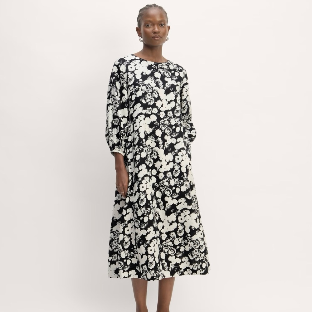 Everlane The Linen A Line Midi Dress